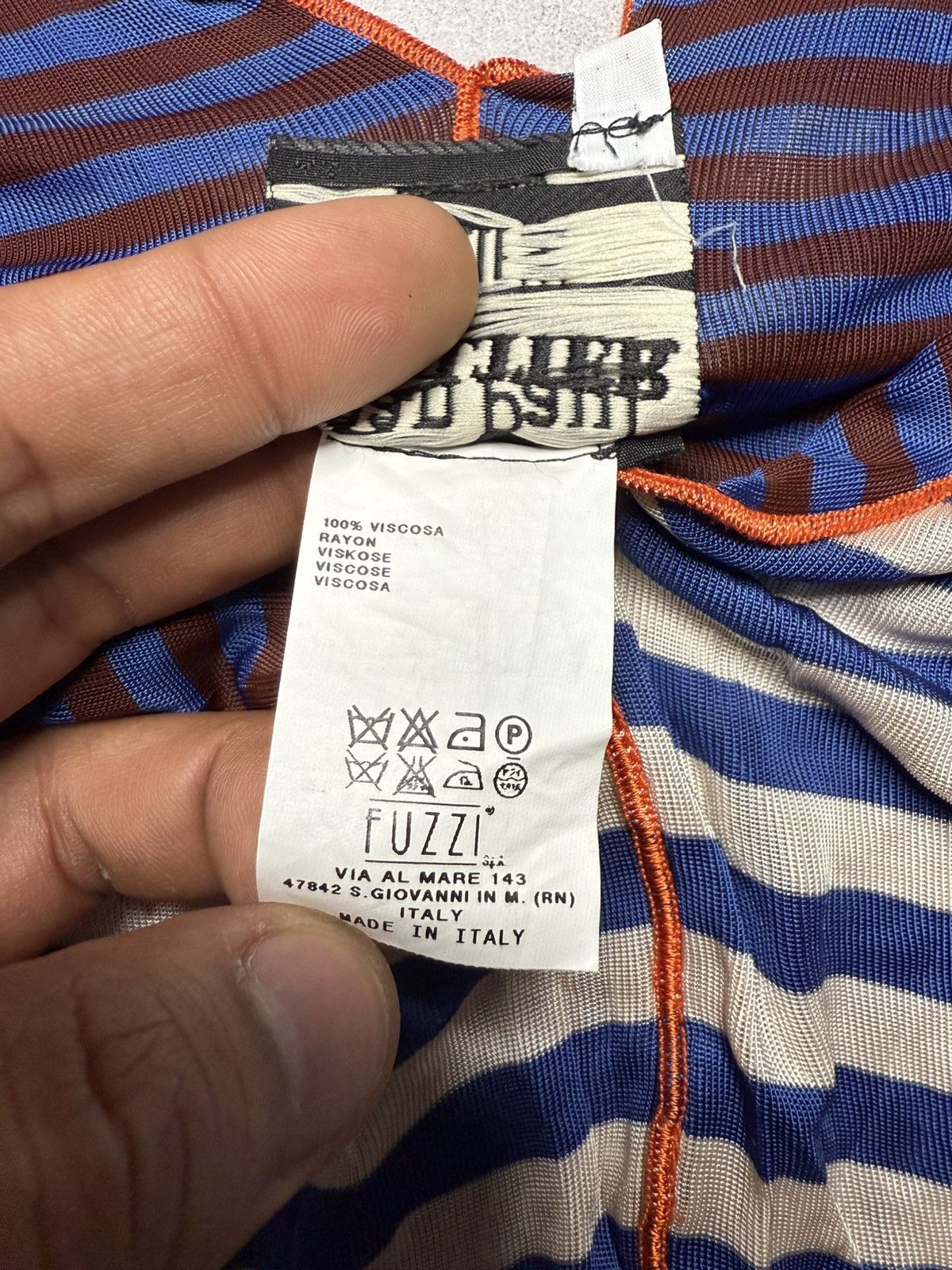 Jean Paul Gaultier Jean Paul Gaultier Tied Shoulders Mesh Striped Top Size L / US 10 / IT 46 - 6 Thumbnail