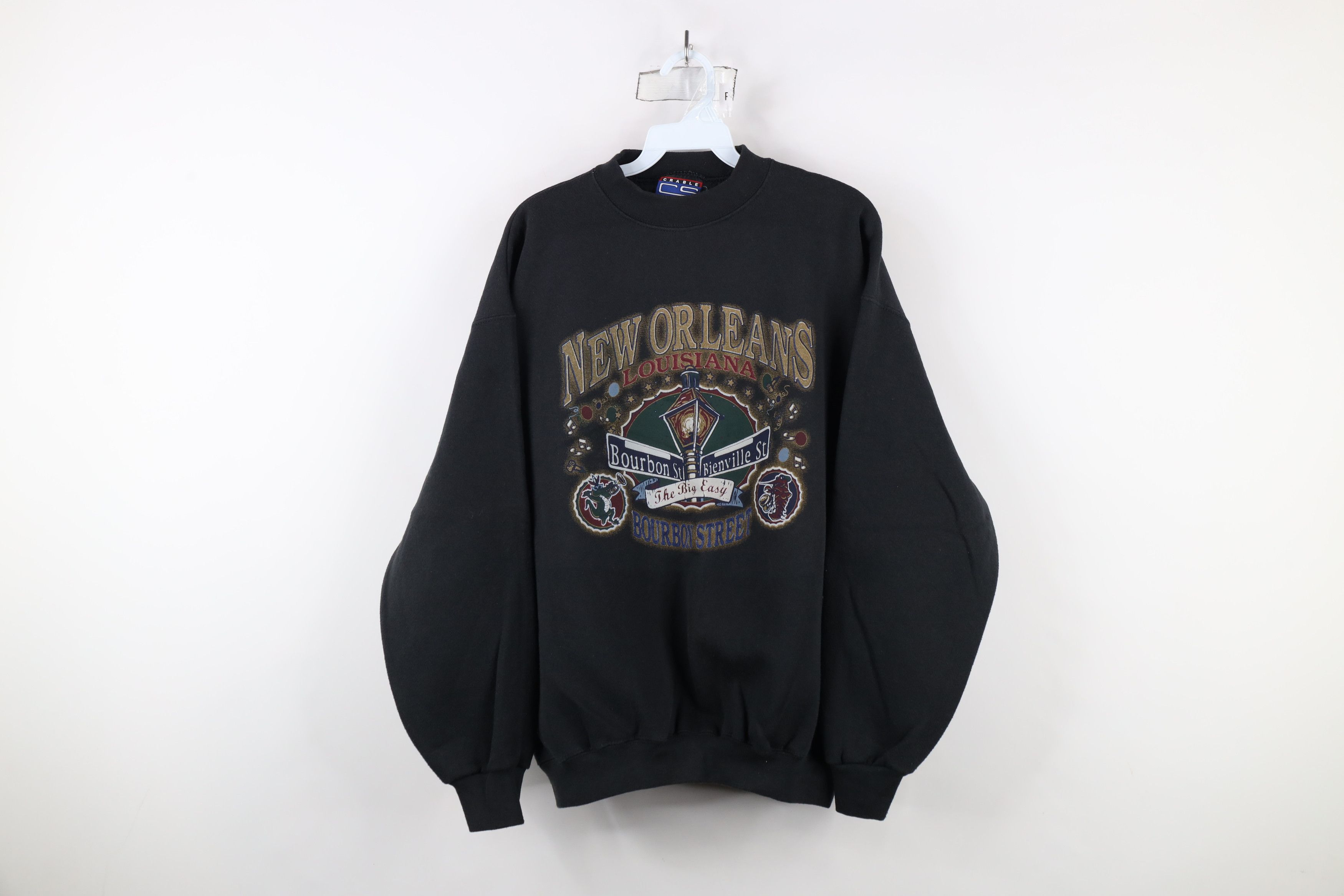 Vintage Vintage 90s Out New Orleans Bourbon Street Sweatshirt USA Size US L / EU 52-54 / 3 - 1 Thumbnail
