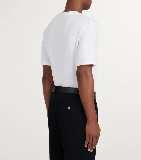 Balmain o1s1wg111225 Size:OS/Leather B Logo Belt in Black Size ONE SIZE - 3 Thumbnail