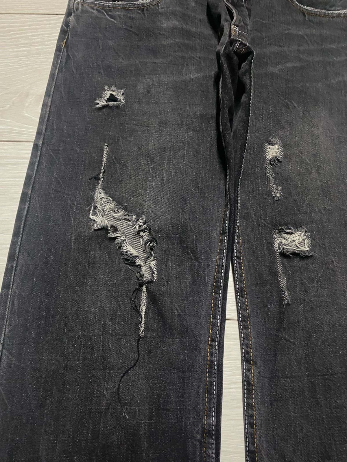 Japanese Brand Root Three vintage black denim jeans jeans Size US 32 / EU 48 - 9 Thumbnail