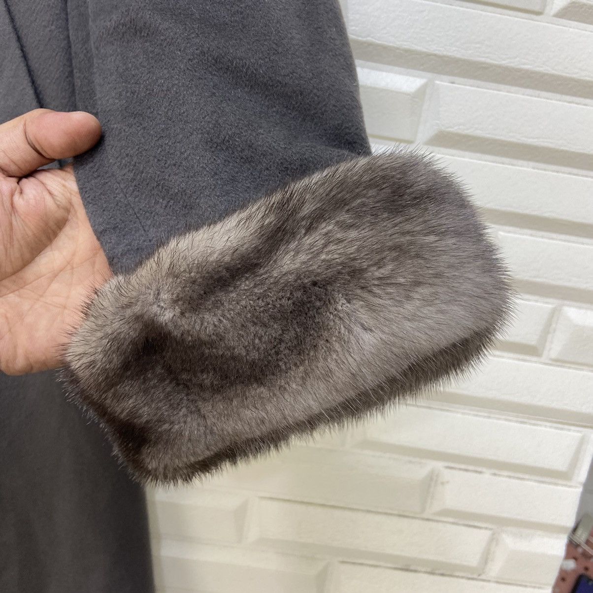 Other Altima Loro Piana Wool Cashmere + Mink Fur Long Coat Size M / US 6-8 / IT 42-44 - 6 Thumbnail