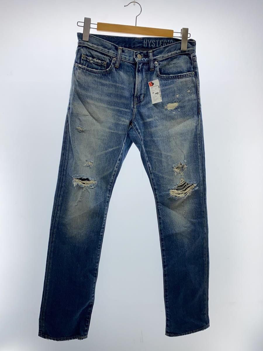 image of Hysteric Glamour Distressed Denim in Blue, Men's (Size 30)