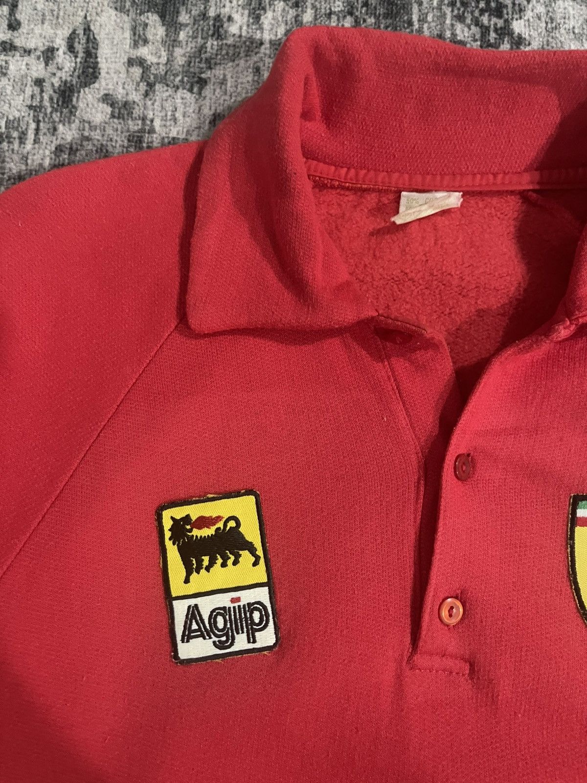 Ferrari Vintage Ferrari Agip Collar Sweatshirt Size US L / EU 52-54 / 3 - 7 Thumbnail