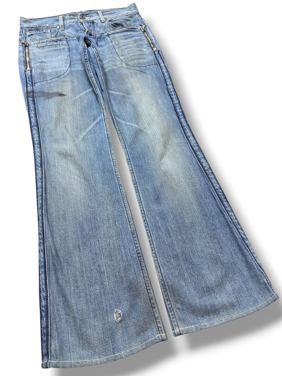 20471120 Vintage Yanuk Flare Mudwash Grunge Punk Denim Size US 31 - 5 Thumbnail