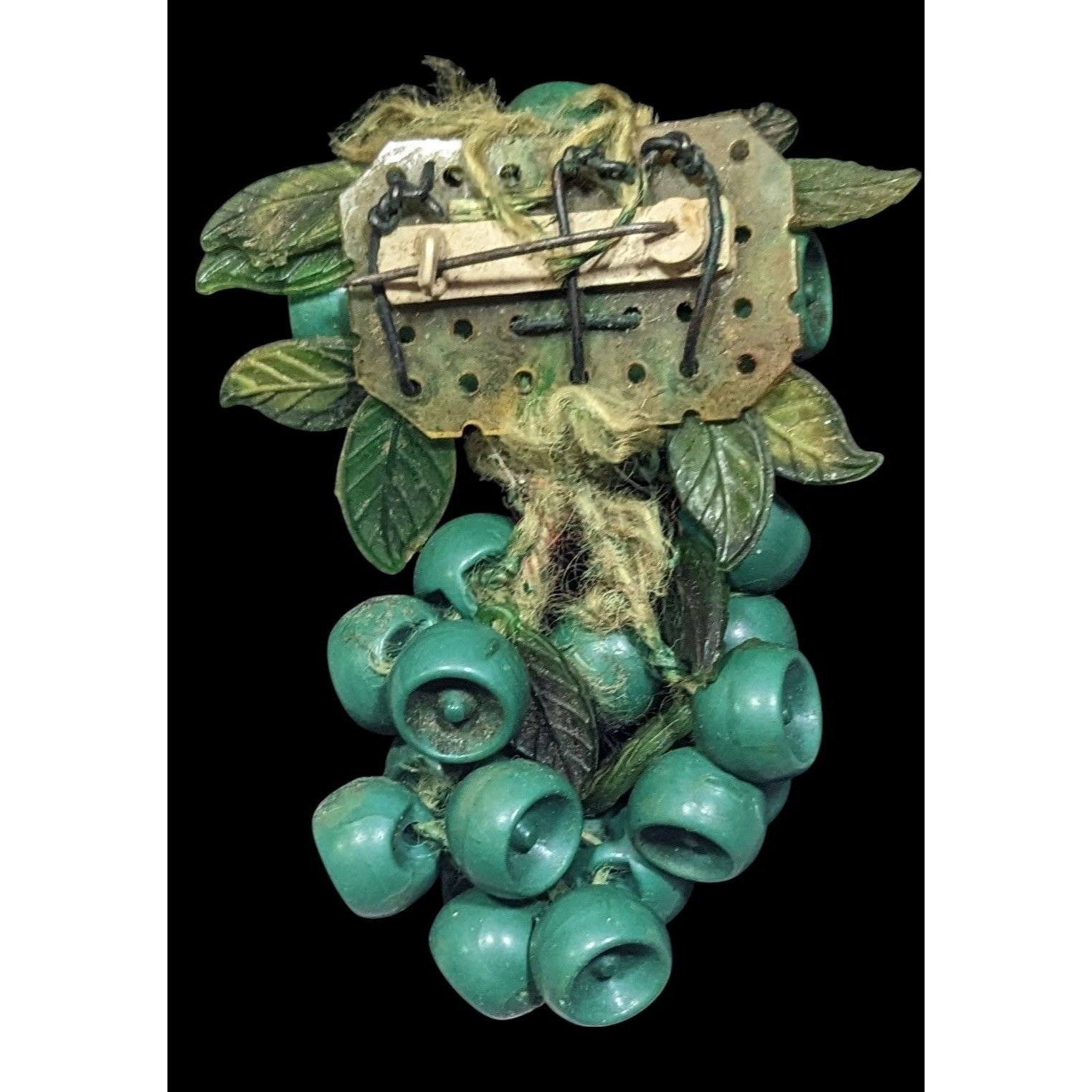 Other Rare Vintage Cottagecore Beaded Cascade Green Grape Vine Bro Size ONE SIZE - 2 Thumbnail