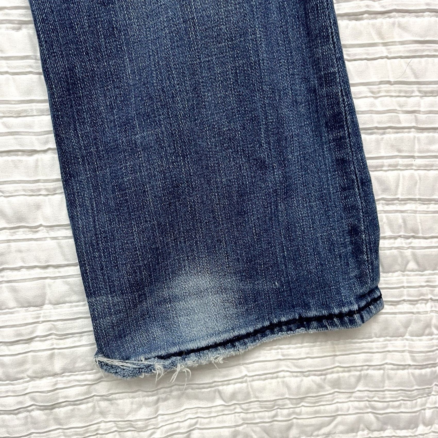 Vintage Rock Revival Jeans Womens 30x32 Blue Skinny Distressed Embroidered Pockets Size 30" / US 8 / IT 44 - 5 Thumbnail