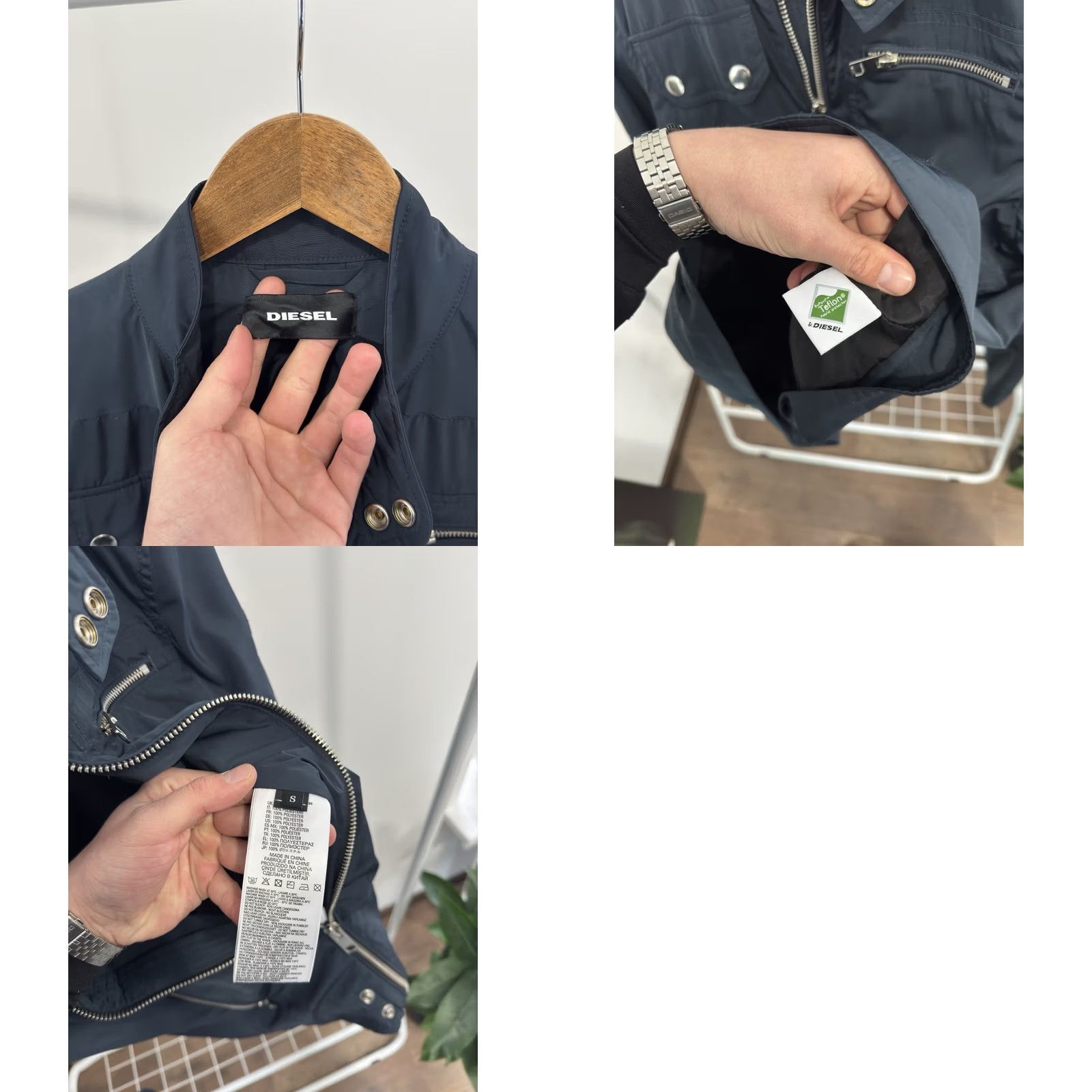 Diesel VINTAGE Diesel Jacket Nylon Blue Bomber Zip Shirt Mens S Diesel Vintage 80s 90s Biker Streetwear Size US S / EU 44-46 / 1 - 8 Thumbnail