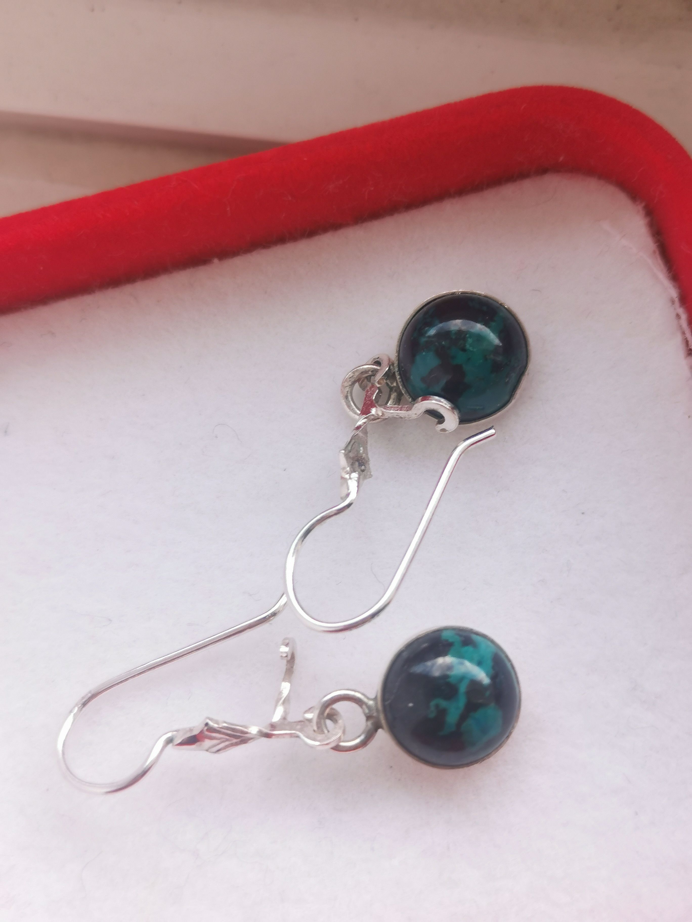 Jewelry Dark Turquoise Drop Earrings in Blue, Women's