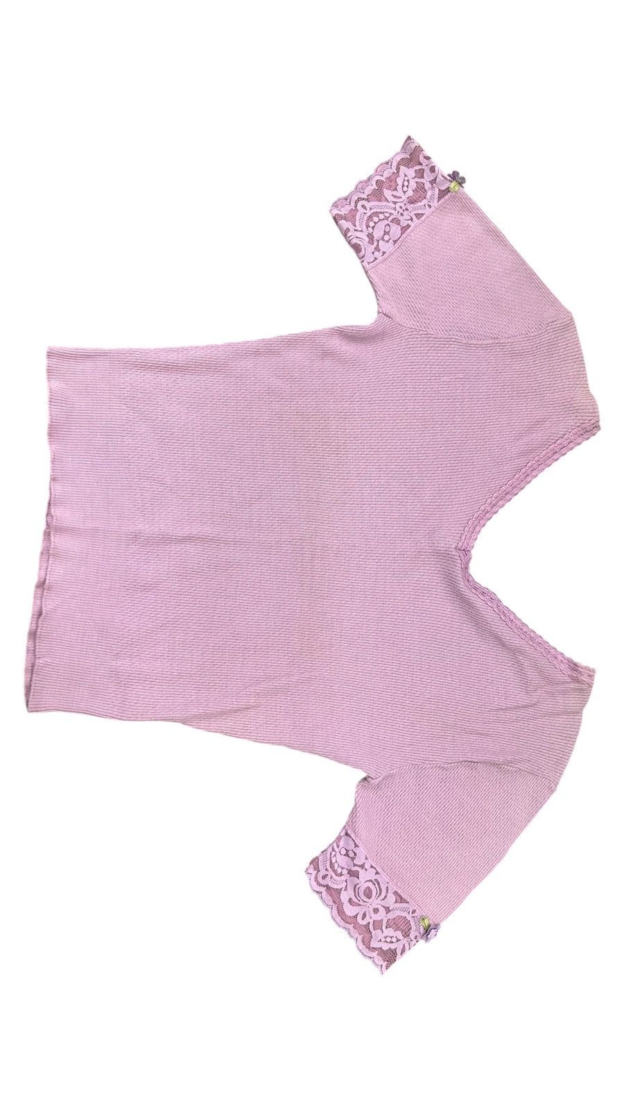 Dolce & Gabbana Archival D&G Ittierre Lavender Ribbed V-Neck Top Size S / US 4 / IT 40 - 3 Thumbnail