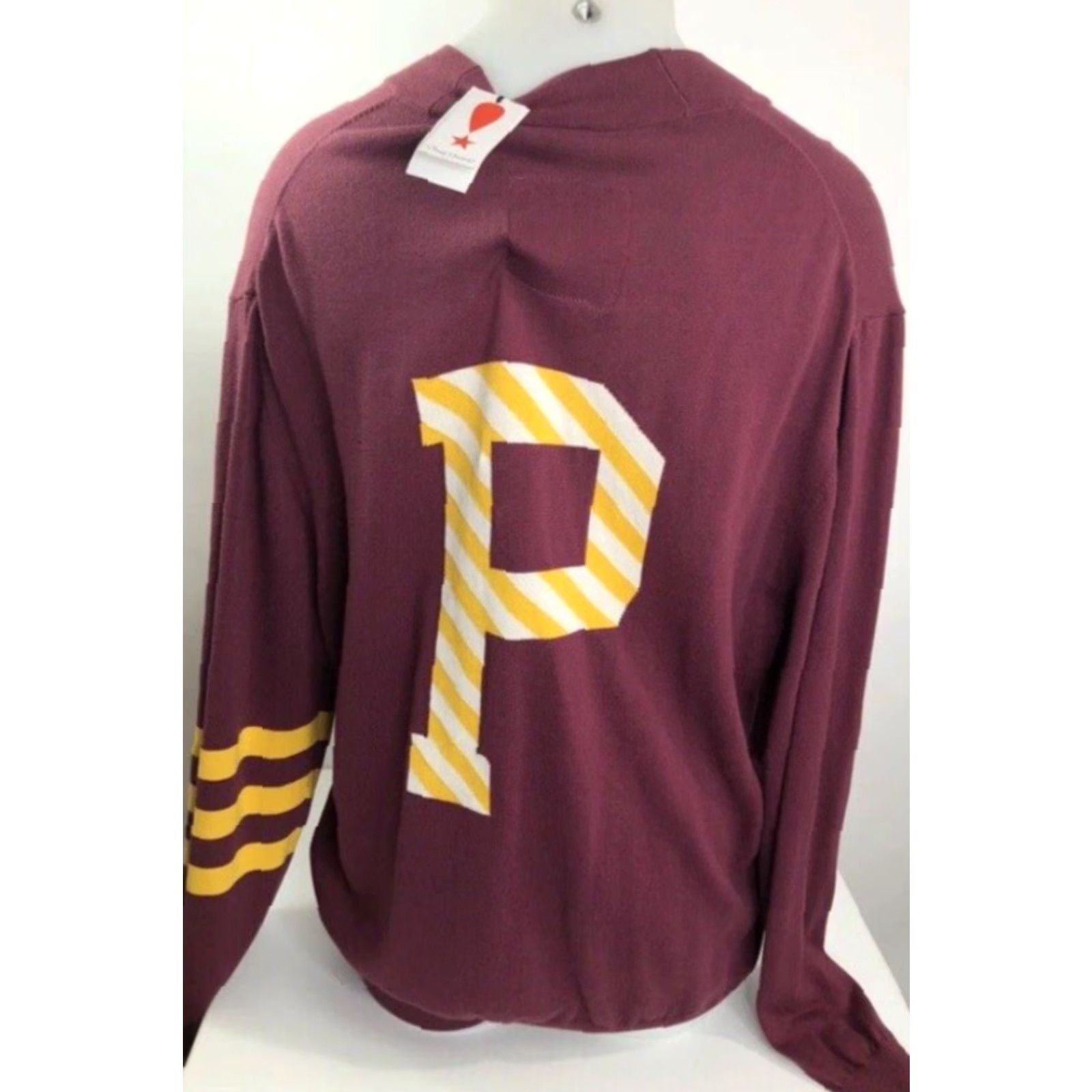 NANGA VINTAGE PLAY CLOTHS Our Gang NEW w TAG 2XL Embroidered Dog Cardigan Varsity Sweater Mens Burgundy Size US XXL / EU 58 / 5 - 4 Thumbnail