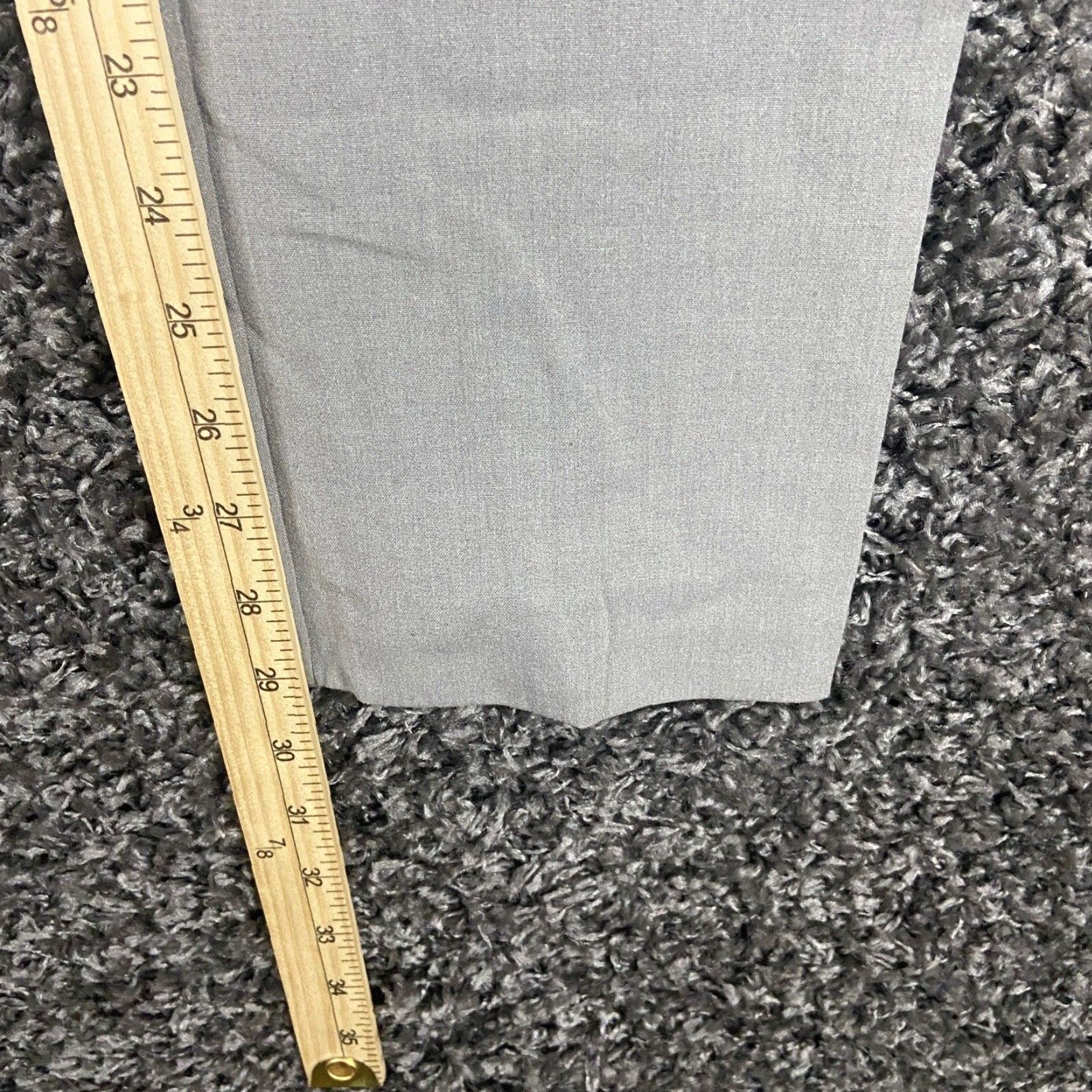 Calvin Klein NEW Calvin Klein Slim Straight Dress Pants Gray Women’s 12 Size 34" / US 12 / IT 48 - 7 Thumbnail