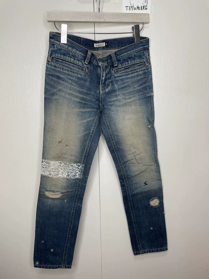 Undercover undercover size m But Beautiful White Lace Jeans 2502-Nexta Size 24" / US 00 / IT 34 - 1 Thumbnail