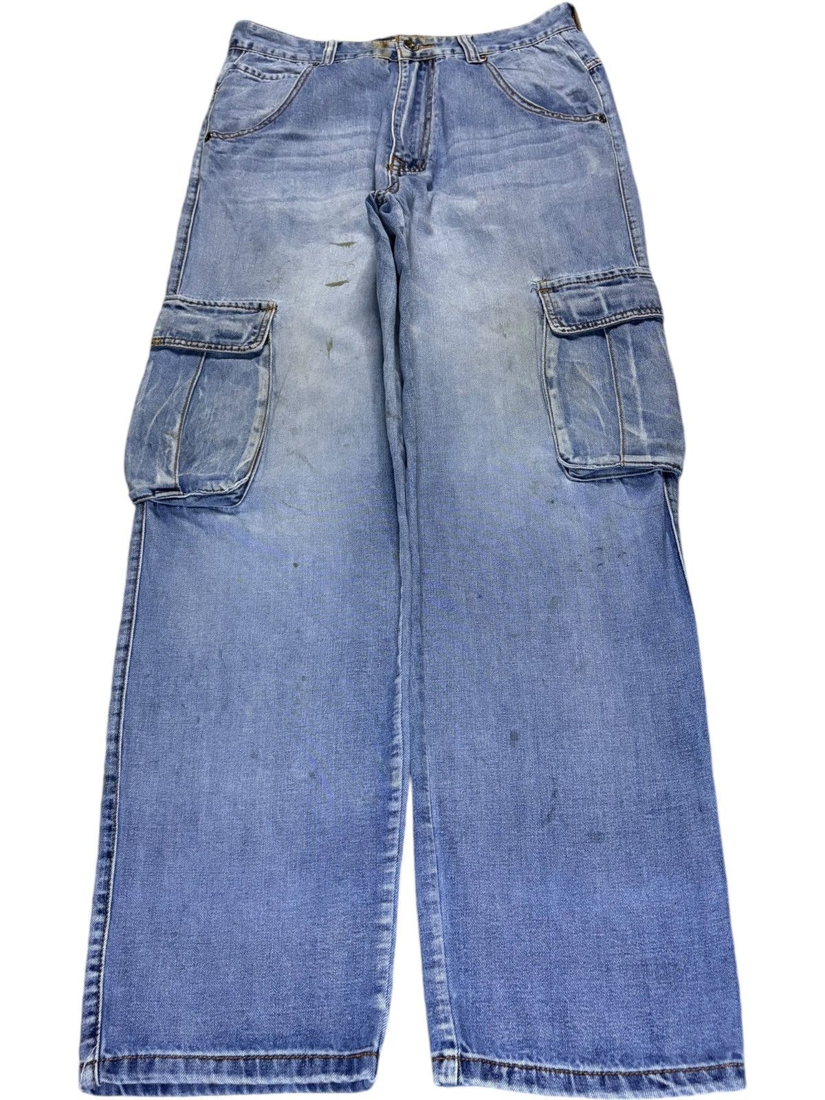 Japanese Brand Vintage Japanese Brand Mud Wash Loose Cargo Jeans Size US 32 / EU 48 - 1 Thumbnail