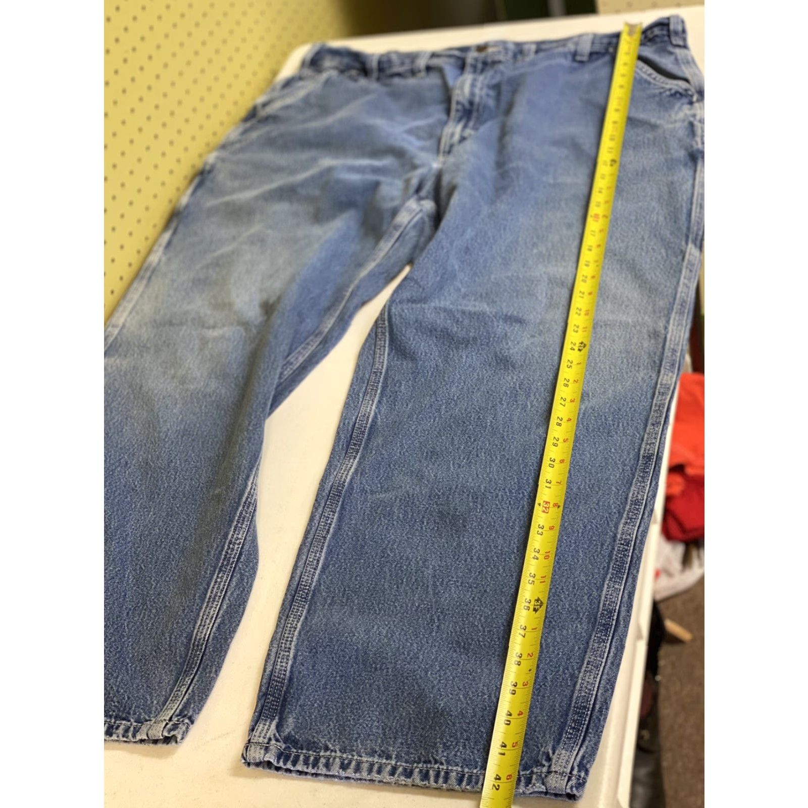 Carhartt VINTAGE Carhartt Jeans 42X32 Men’s Relaxed Fit Denim Blue Workwear B160DST Regular 100% Cotton Size US 42 / EU 58 - 8 Thumbnail