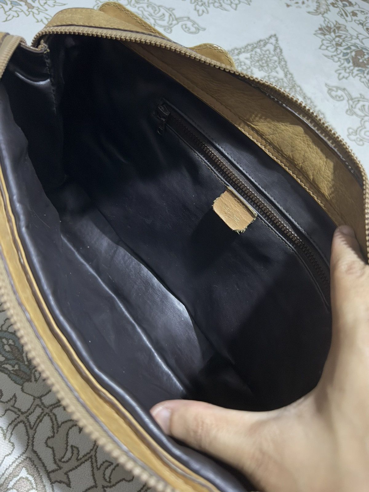 Celine × Vintage Vtg Leather Boston Bag Old Celine Macadam Monogram Size ONE SIZE - 11 Thumbnail