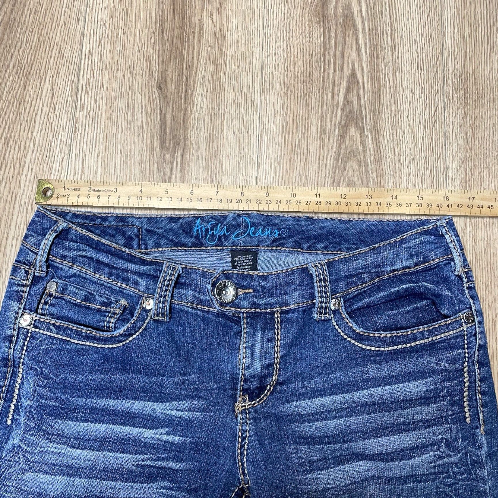 Vintage VINTAGE Artya Women’s Jeans Capri 9/10 Blue Casual Made in USA Size 30" / US 8 / IT 44 - 3 Thumbnail