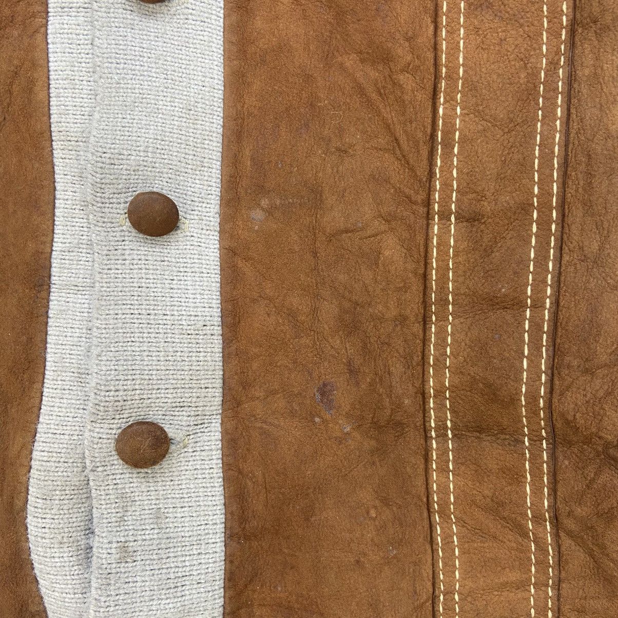 Leather × Vintage Vintage 60s Campus Made in USA Leather + Knitwear Jacket Size US S / EU 44-46 / 1 - 6 Thumbnail