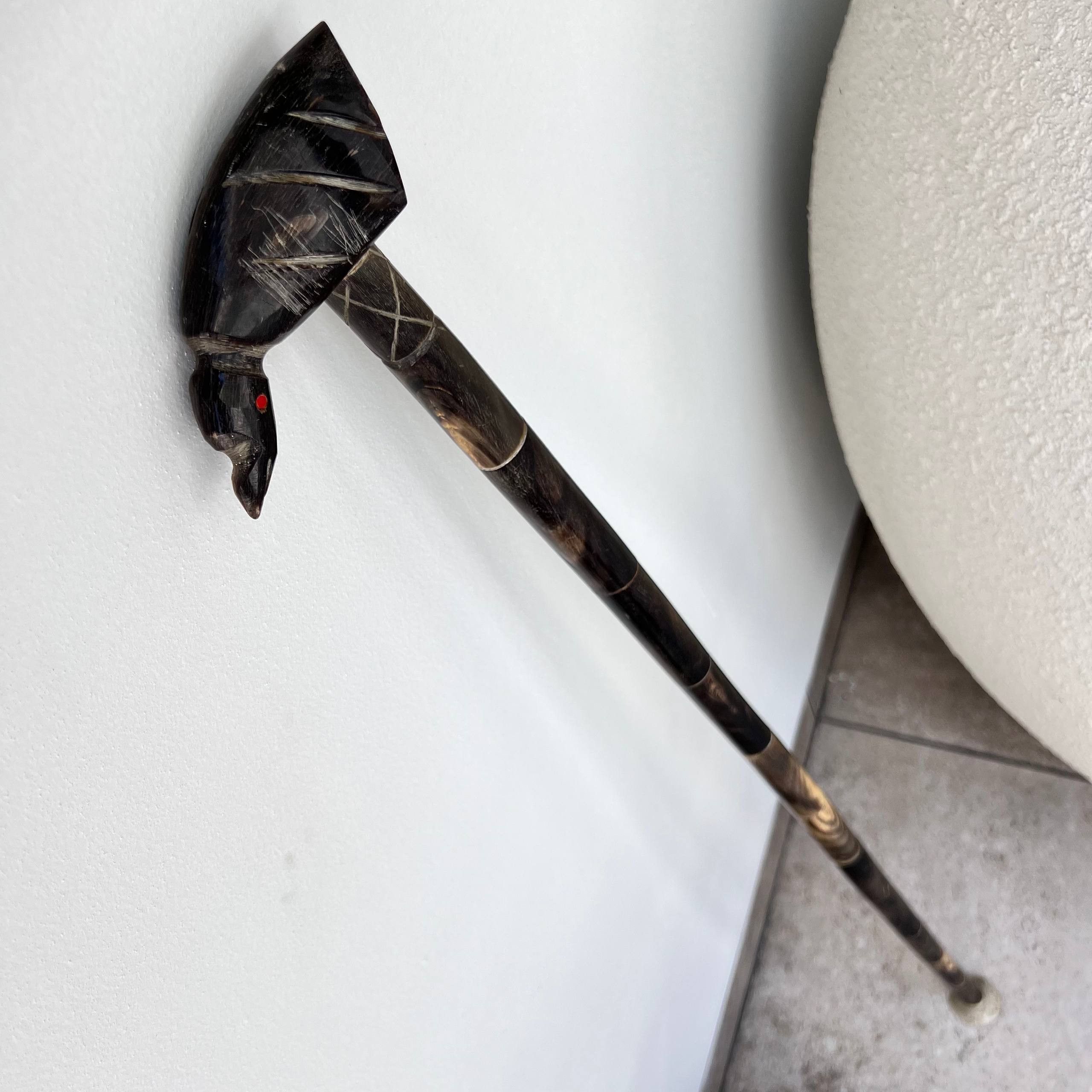 Vintage Vintage Handcrafted Walking Stick 83cm Bird Handle Horn Cane Size ONE SIZE - 4 Thumbnail