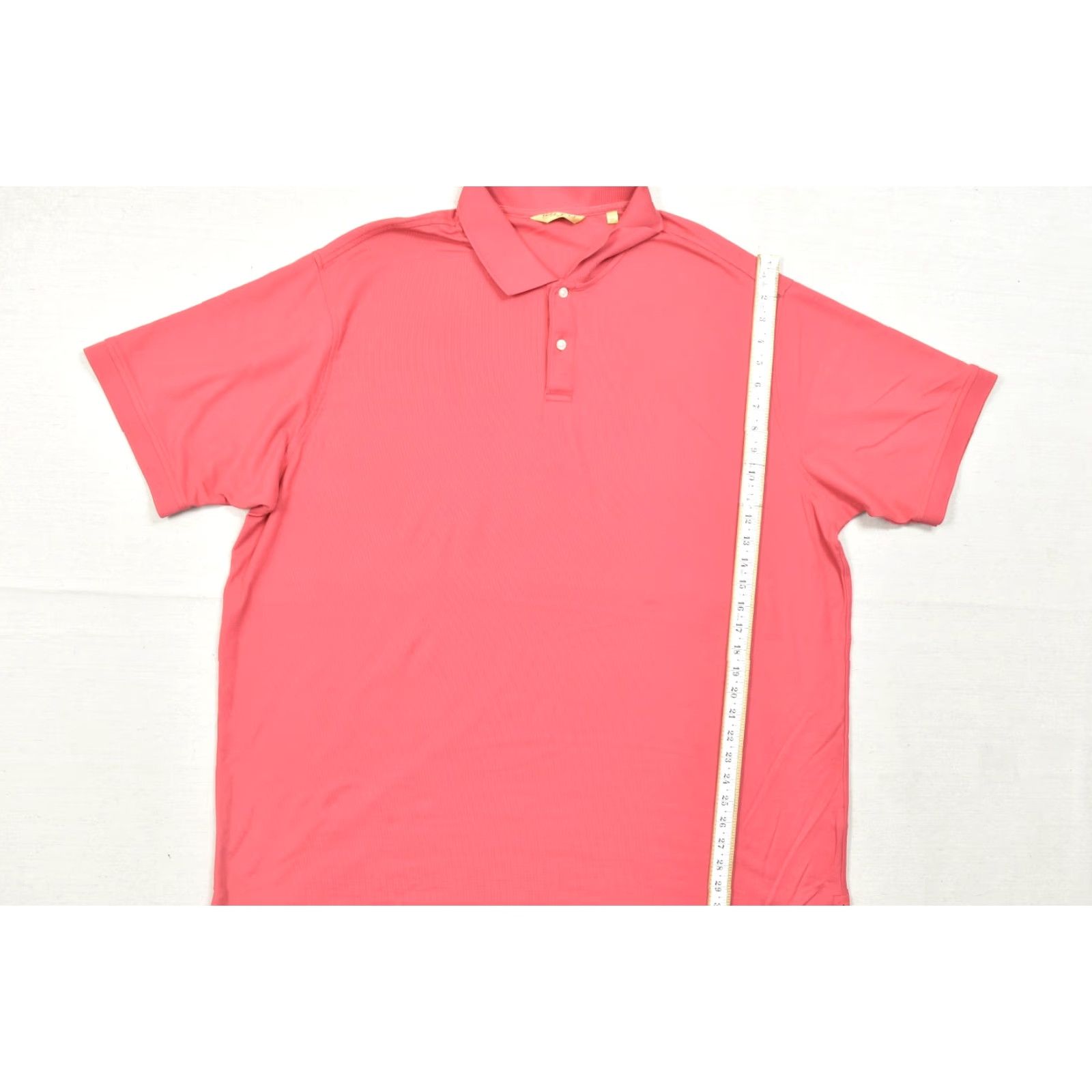 Roundtree & Yorke Roundtree & Yorke Gold Label Polo Shirt 3XT Mens Short Sleeve Salmon Pink Solid Size US XXL / EU 58 / 5 - 4 Thumbnail