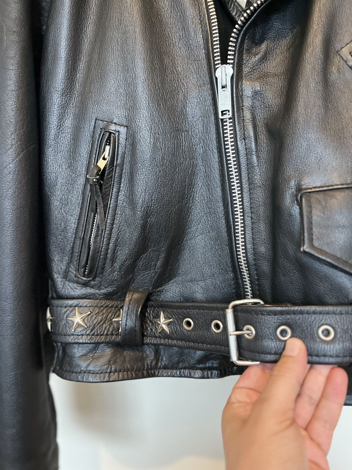 Japanese Brand Leather studded biker jacket punk rock Size US M / EU 48-50 / 2 - 4 Thumbnail