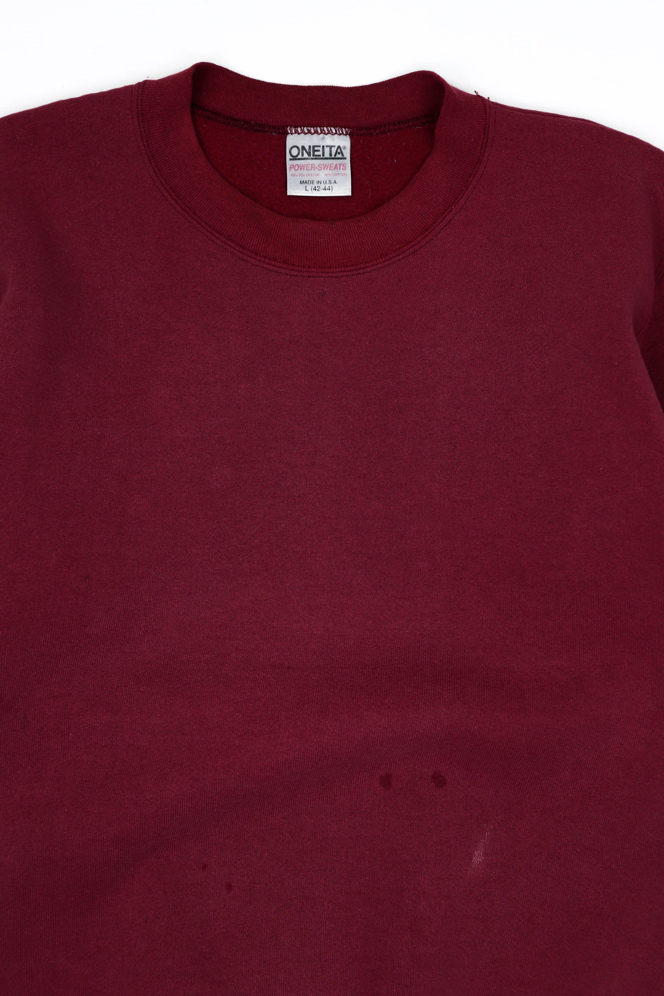 Vintage ONEITA Vintage 90s USA Made Sun Faded Distressed Sweatshirt Size US L / EU 52-54 / 3 - 3 Thumbnail