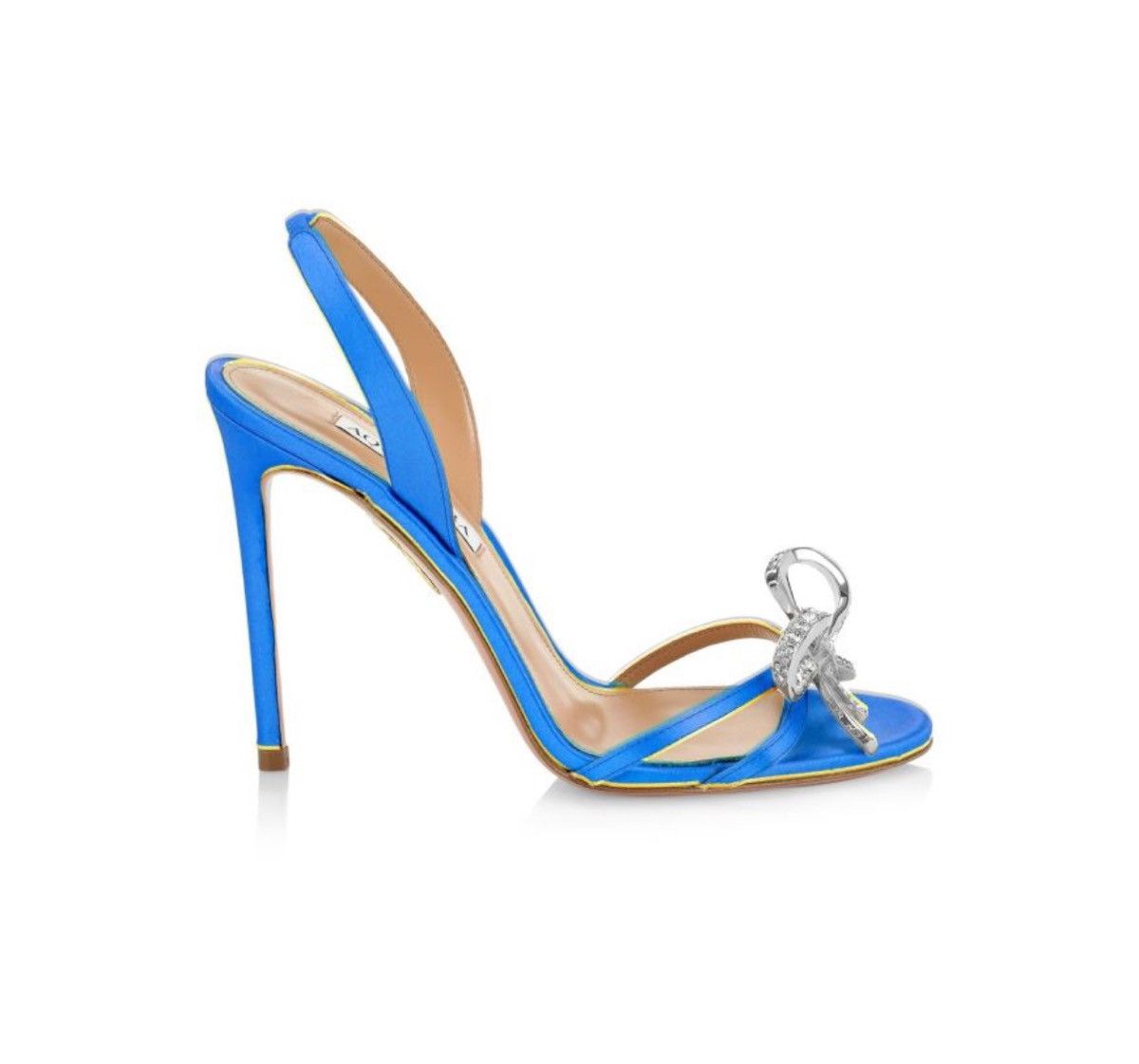 Aquazzura Aquazzura Babe Neon Satin Stiletto Sandals size 37.5 Size US 7.5 / IT 37.5 - 2 Thumbnail