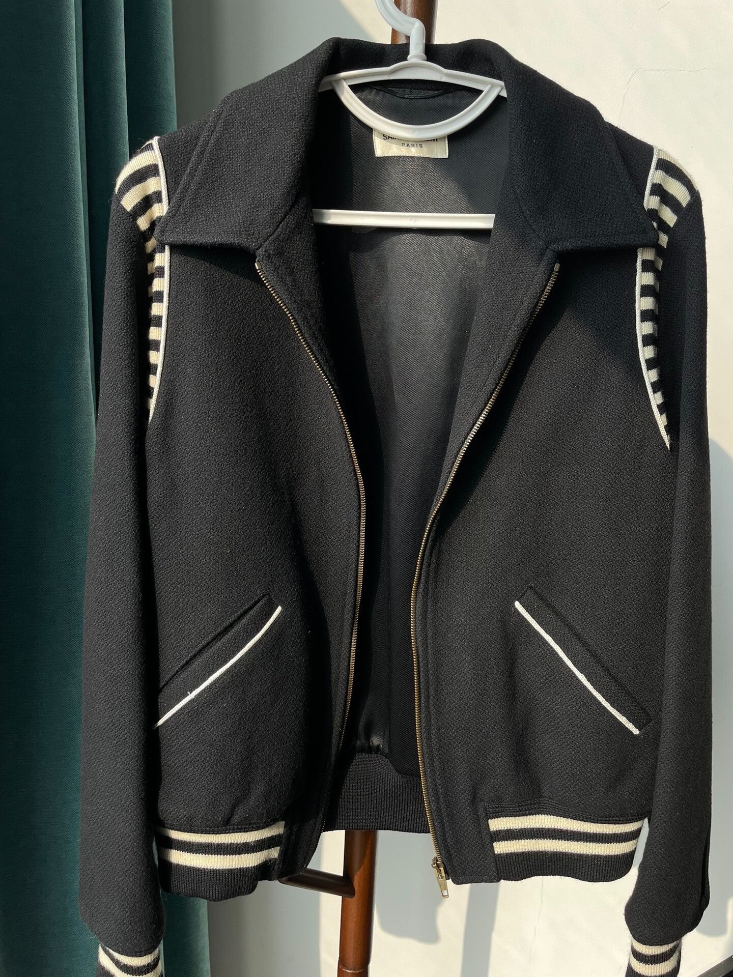 Saint Laurent Paris Saint Laurent Zebra Stripe Wool Jacket Size US M / EU 48-50 / 2 - 1 Thumbnail
