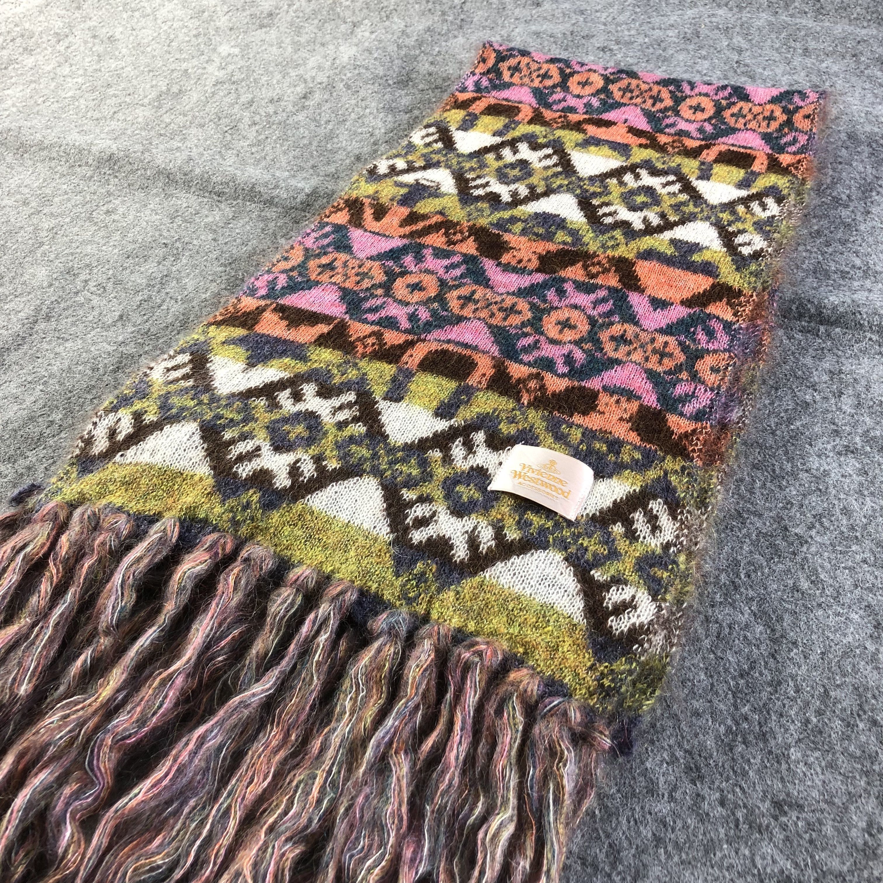 Vivienne Westwood Vivienne Westwood Navajo Wool Scarf Muffler V1795 Size ONE SIZE - 2 Thumbnail