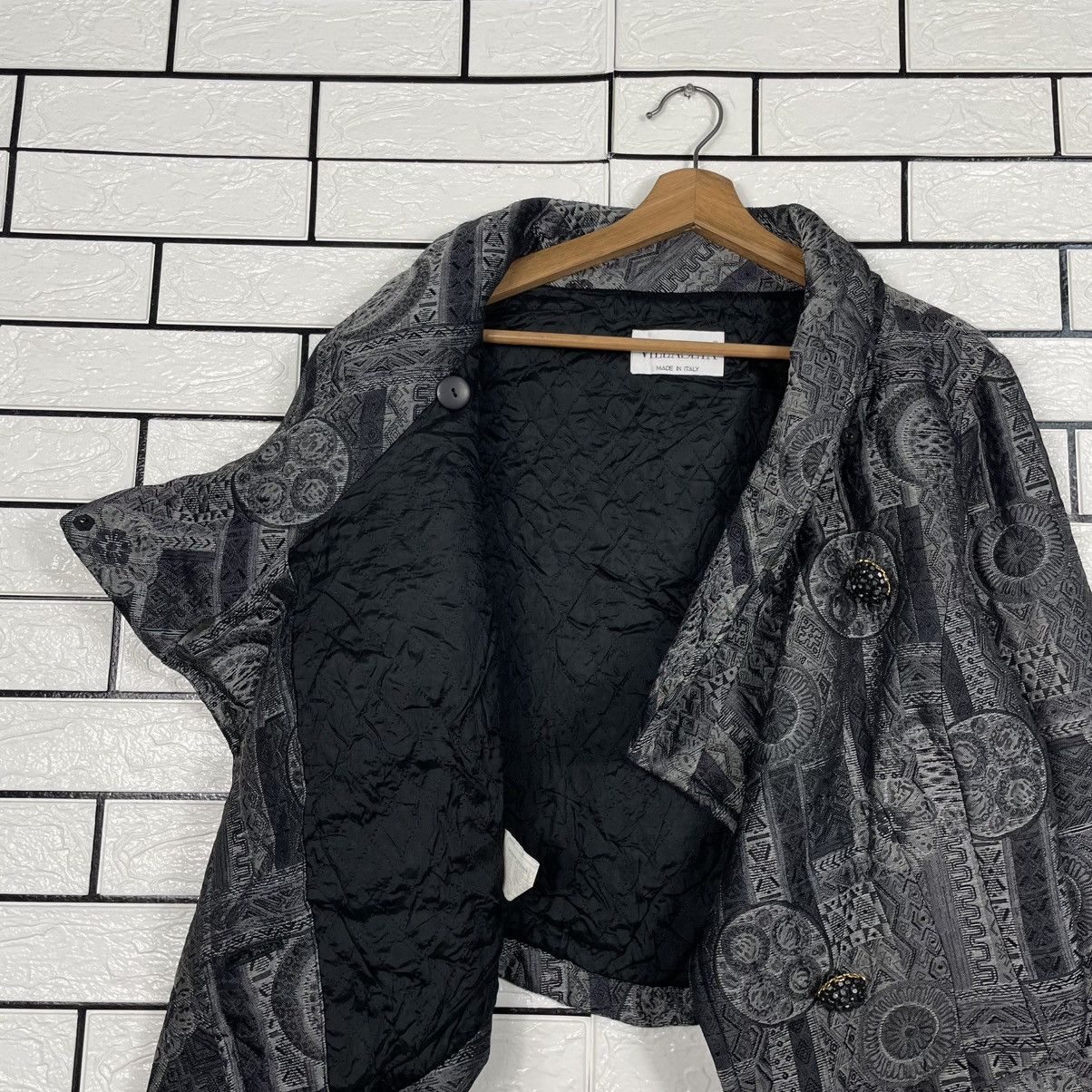 Other Made In Italy Villa Seta Abstract Design Crop Jacket Size M / US 6-8 / IT 42-44 - 10 Thumbnail