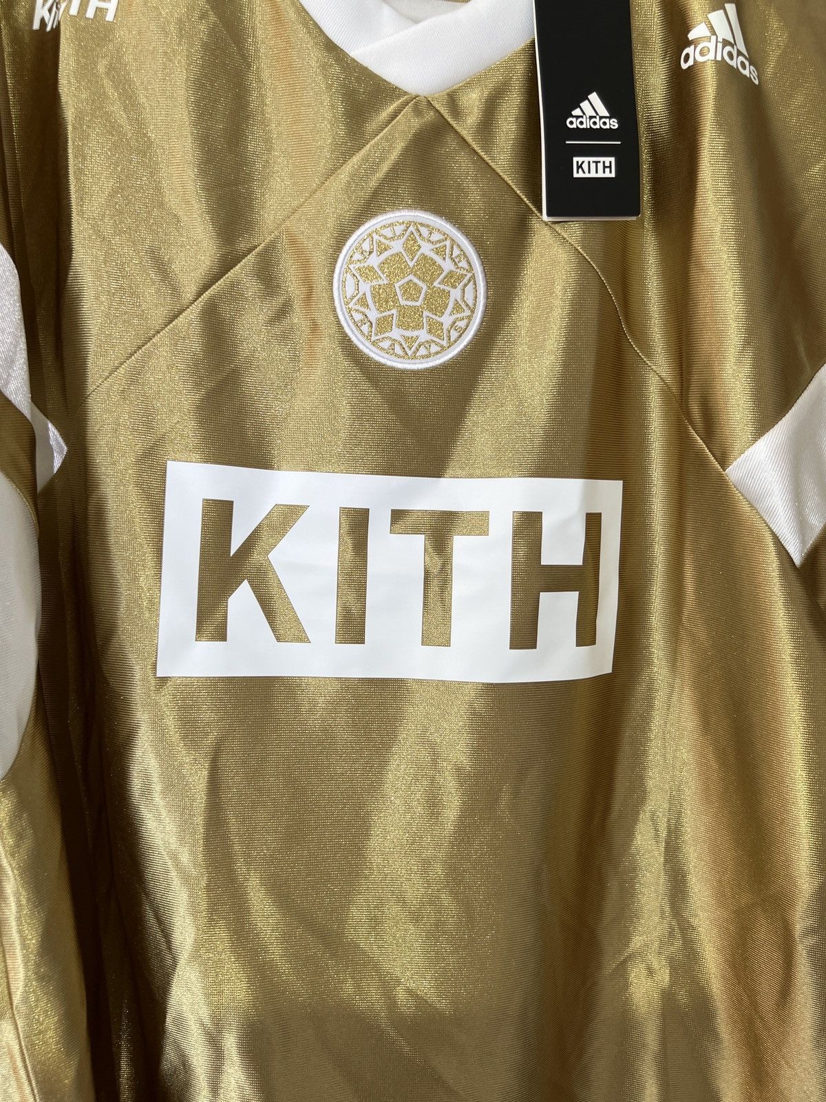 Adidas × Kith KITH X ADIDAS SOCCER JERSEY GOLD Size US L / EU 52-54 / 3 - 7 Thumbnail
