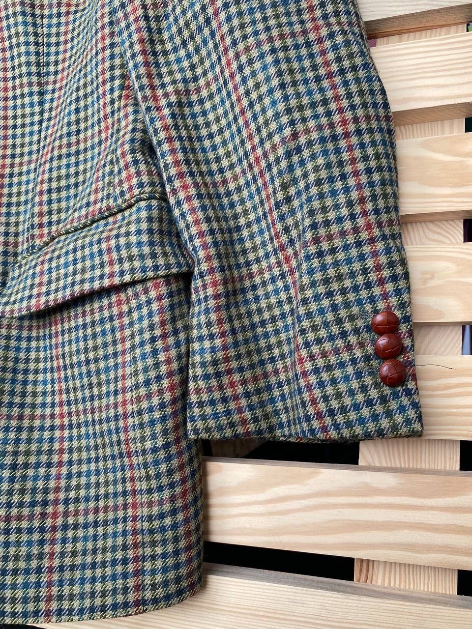 Burberry × Vintage Burberry Burberrys blazer wool men tailor L XL plaid Size 50R - 3 Thumbnail