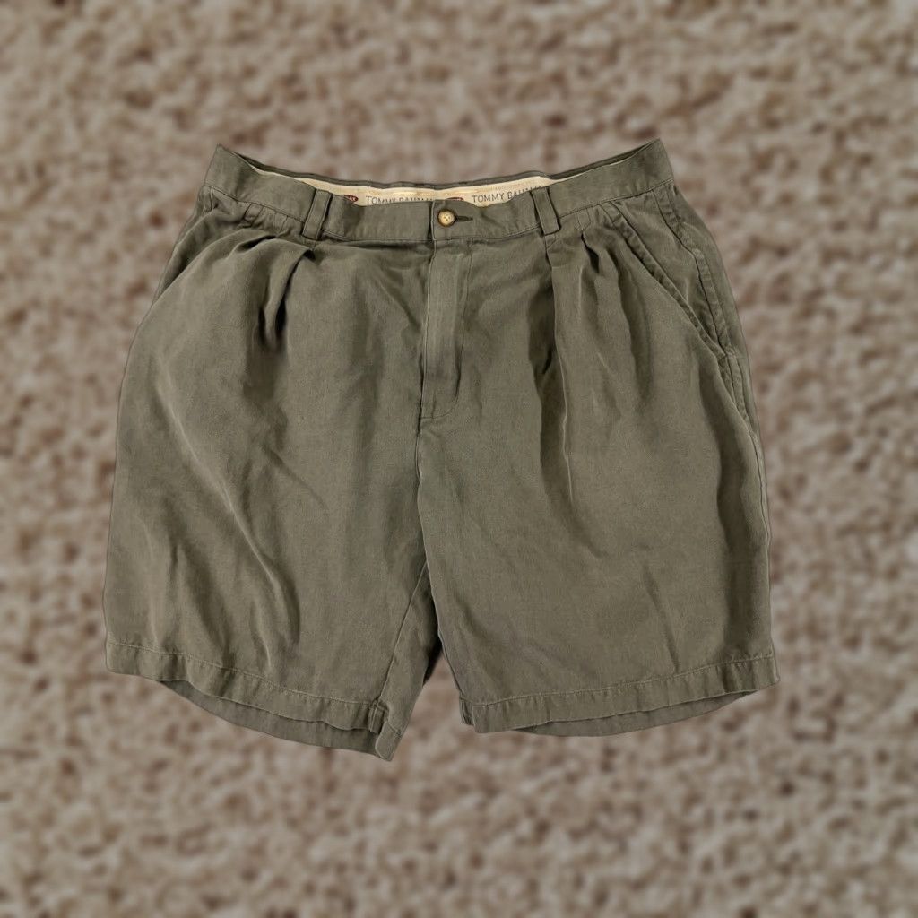 Tommy Bahama Tommy Bahama Shorts Adult 36 Brown Cotton Tencel Blend Pleated Herringbone Size US 36 / EU 52 - 1 Thumbnail