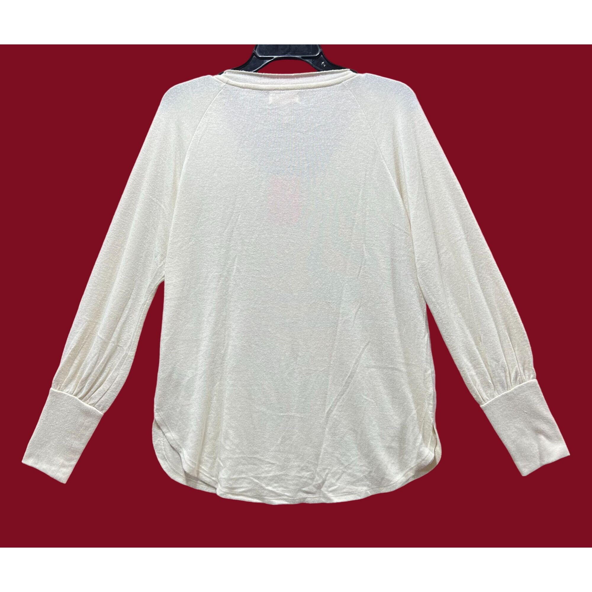 Other Knox Rose - Women's Blouse Knit Pullover Long Sleeve V-Neck Size M / US 6-8 / IT 42-44 - 2 Thumbnail