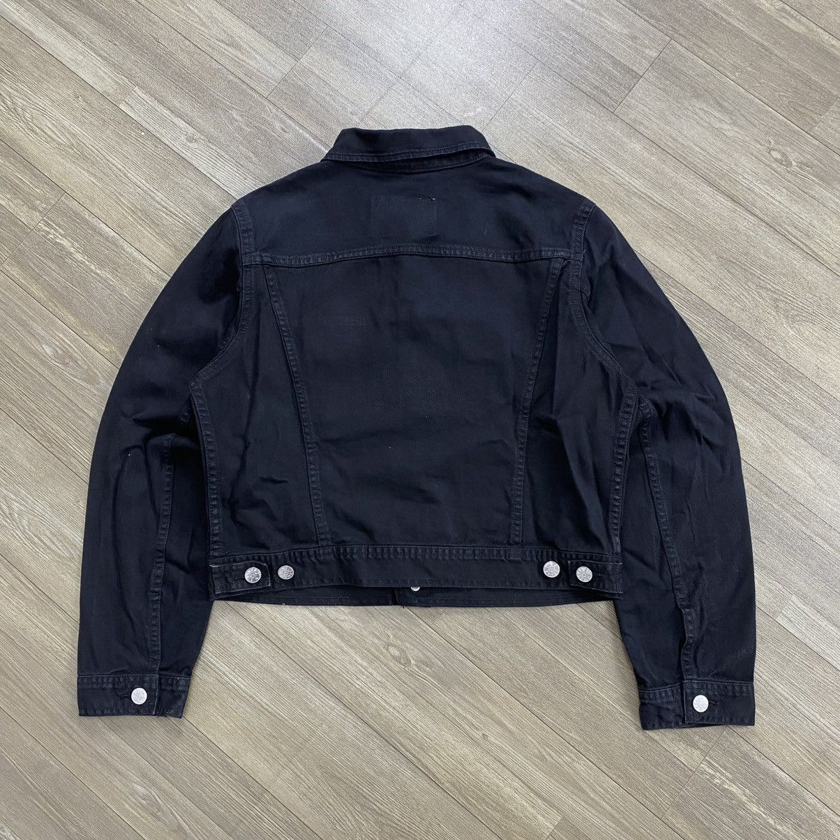 Vintage 90's Agnes B Homme Black Denim Jacket Small Luxury