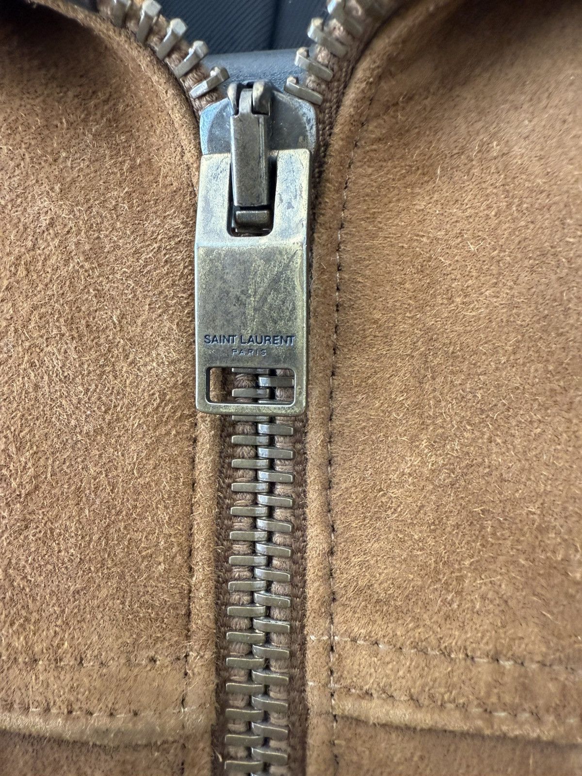 Hedi Slimane × Saint Laurent Paris FW13 Saint Laurent Goat Leather Tan Suede Jacket Size US M / EU 48-50 / 2 - 12 Thumbnail