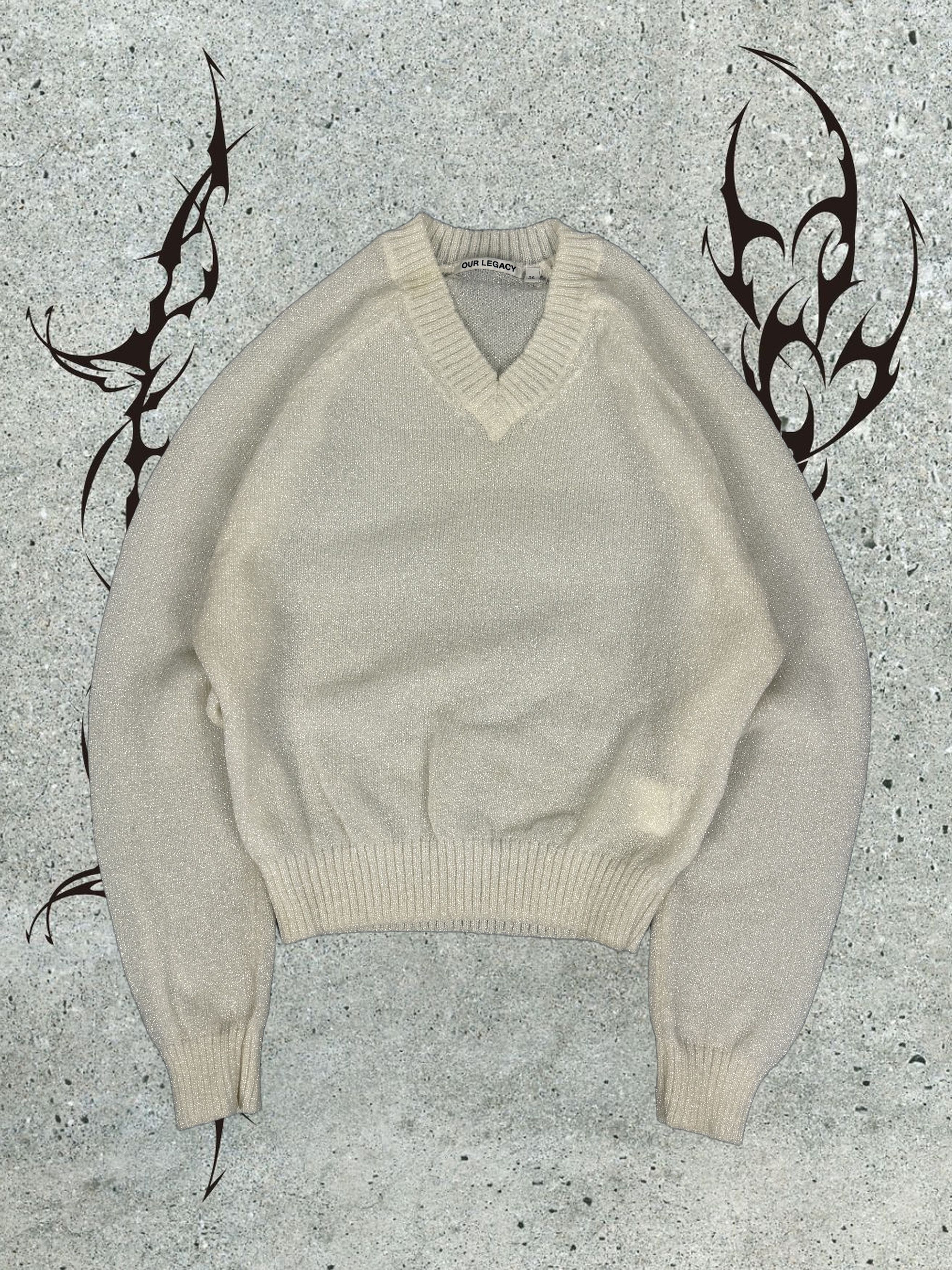 Our Legacy Our Legacy Transparent Bubble Knit v-neck sweater Size S / US 4 / IT 40 - 1 Thumbnail