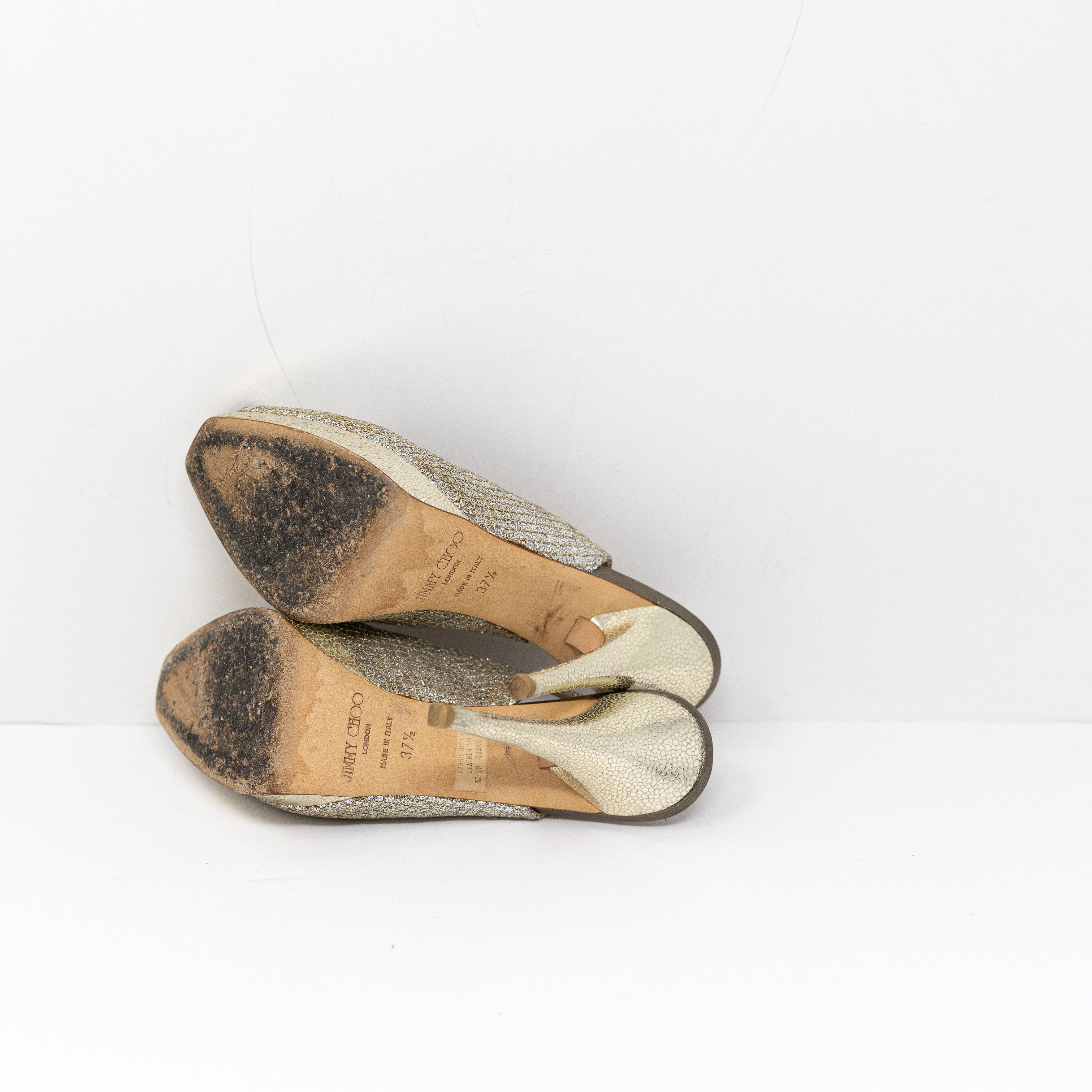 Jimmy Choo Jimmy Choo Clue Slingback Peep Toe Size US 7.5 / IT 37.5 - 4 Thumbnail