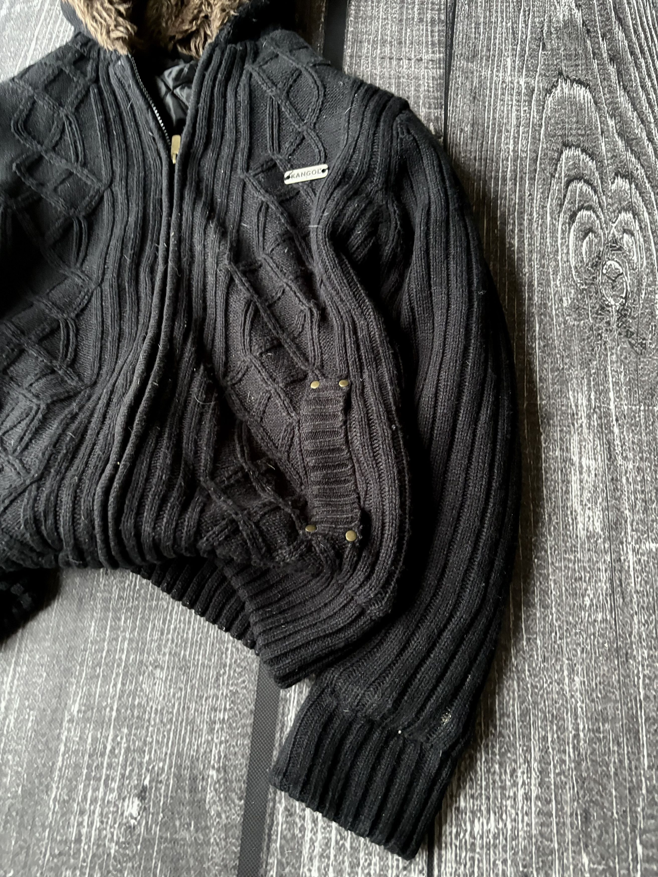 Hysteric Glamour × Japanese Brand × Yohji Yamamoto VTG Japanese If Six Was Nine Style Mohair Fur Hoodie 90s Size US L / EU 52-54 / 3 - 4 Thumbnail