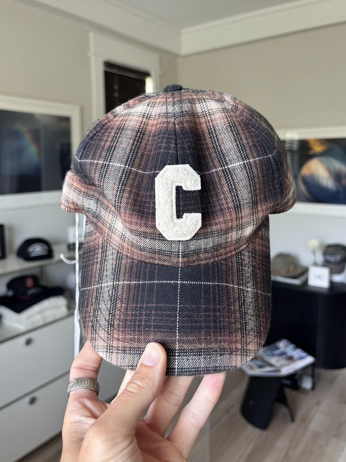 Celine CELINE | $590 | WOOL COLLEGE PATCH LETTER BASEBALL HAT Size ONE SIZE - 12 Thumbnail