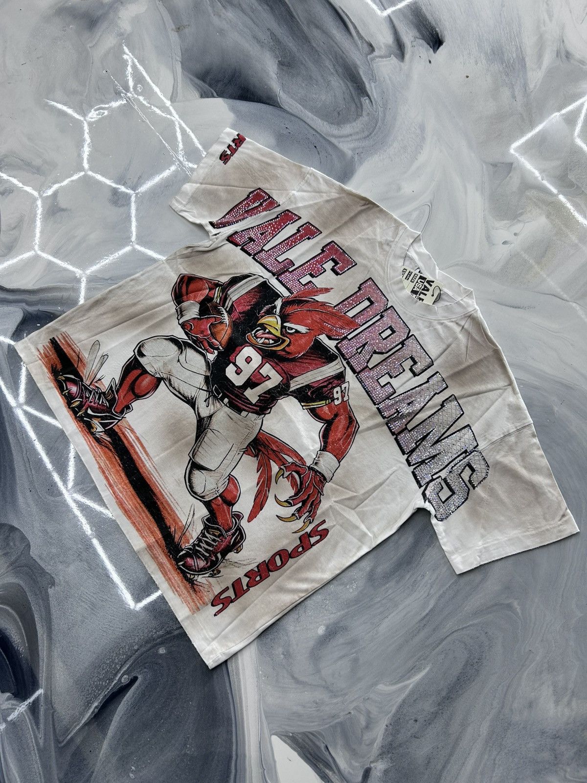 Vale Vale Falcon Bling Tee Cream Red Size M Size US M / EU 48-50 / 2 - 2 Thumbnail
