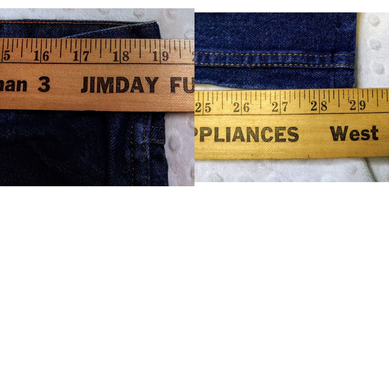 Sears VINTAGE Roebuck & Co. Sears Jeans Mens 40x30 Blue Denim 5-Pocket Bootcut High Rise Regular Fit 80s 70s USA Southwestern Western Workwear Size US 40 / EU 56 - 8 Thumbnail
