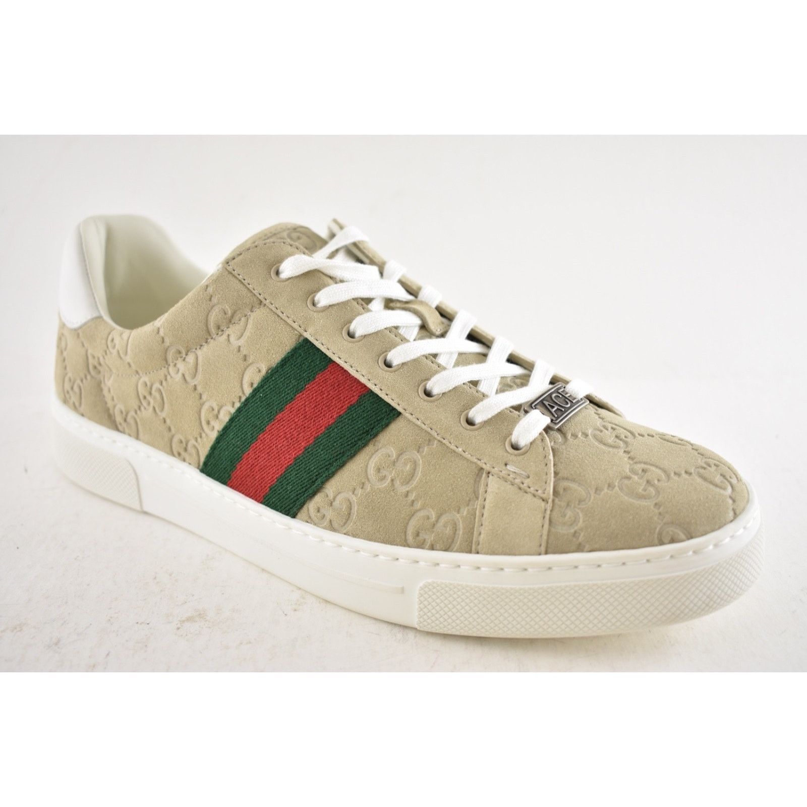 Gucci Gucci Oatmeal Beige Suede Flat Low Top Trainer Sneakers 37 Size US 7 / IT 37 - 5 Thumbnail