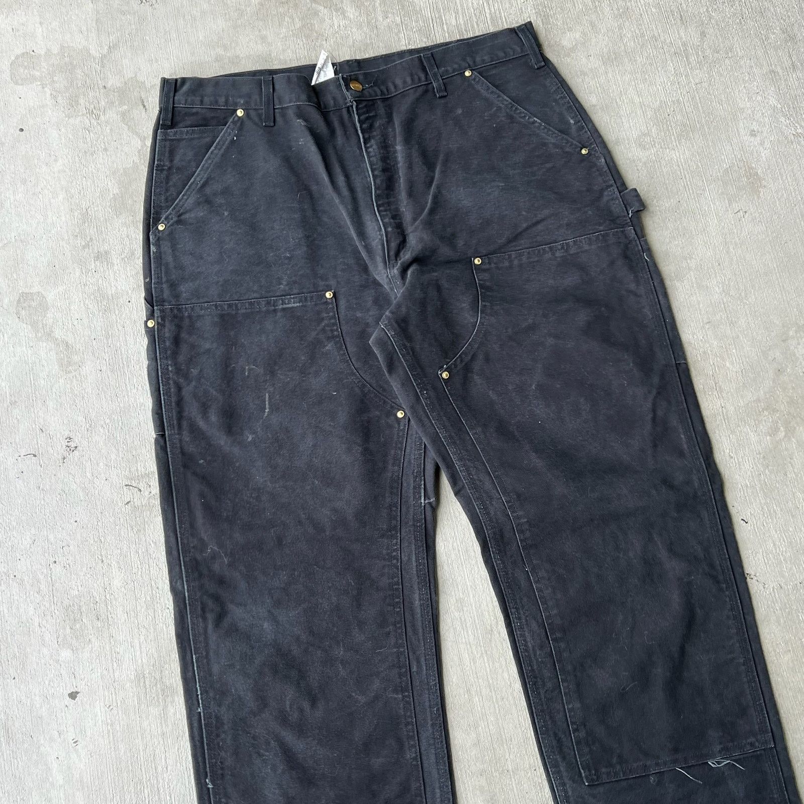Carhartt × Vintage Carhartt black double knee work wear carpenter pants Size US 37 - 2 Thumbnail