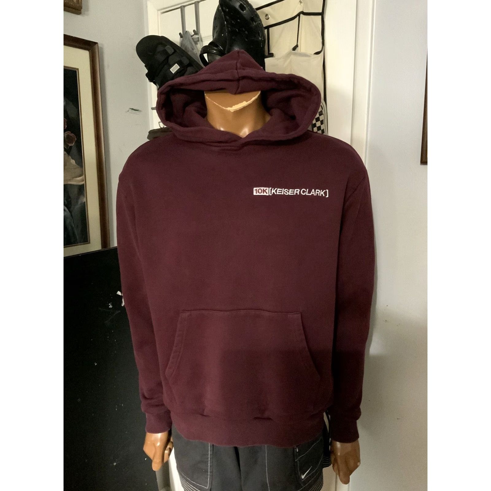 Keiser Clark VINTAGE Keiser Clark X 10K Projects TenThousand Records Voices Terry Fleece Hoodie Sz. M Burgundy Mens Pullover Knit Fleece Hoodie Sizing M Size US M / EU 48-50 / 2 - 7 Thumbnail