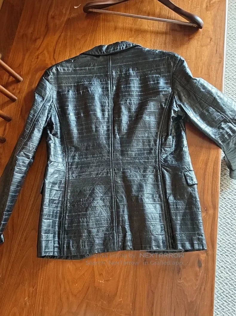 Jil Sander Jil Sander Embossed leather garment Size US S / EU 44-46 / 1 - 7 Thumbnail