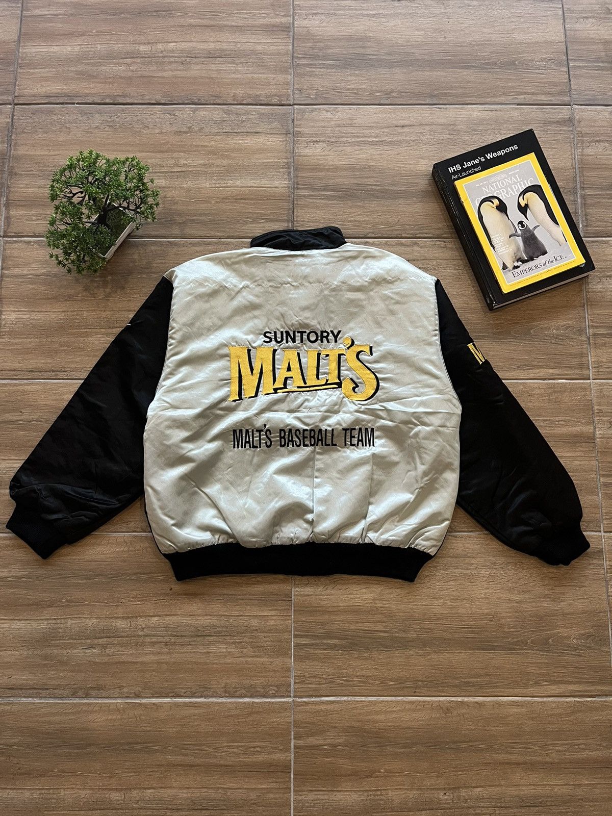 Japanese Brand × MLB Vtg Suntory Malts Baseball Varsity Jacket Size US L / EU 52-54 / 3 - 1 Thumbnail