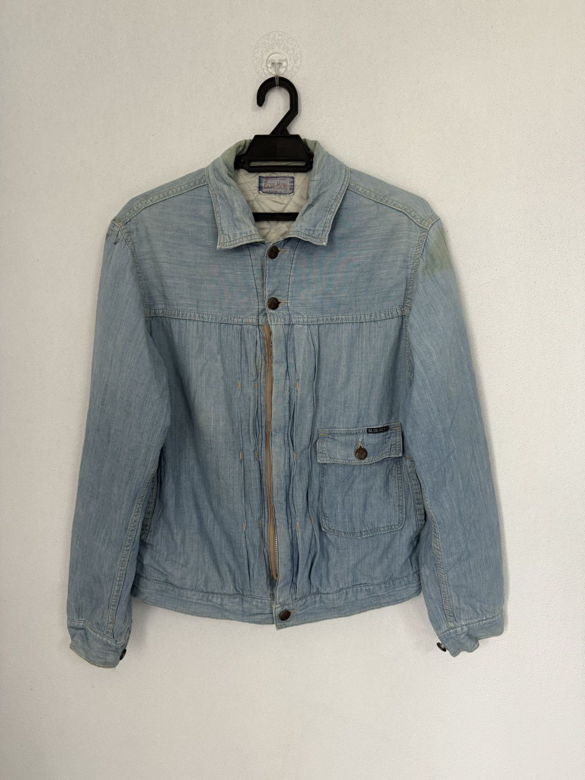 Blue Blue Japan JAPAN DISTRESS TYPE 1 SINGLE POCKET JACKET BLUE-BLUE Size US M / EU 48-50 / 2 - 1 Thumbnail