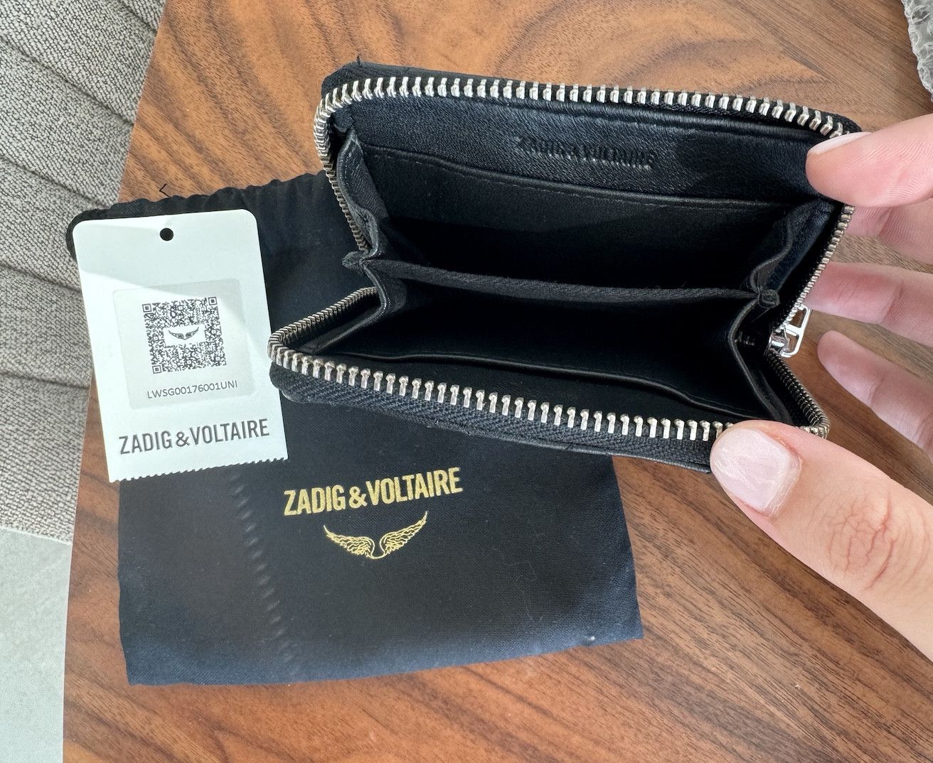 Zadig & Voltaire Zadig&Voltaire Mini Charms Wallet in Black Leather Size ONE SIZE - 7 Thumbnail