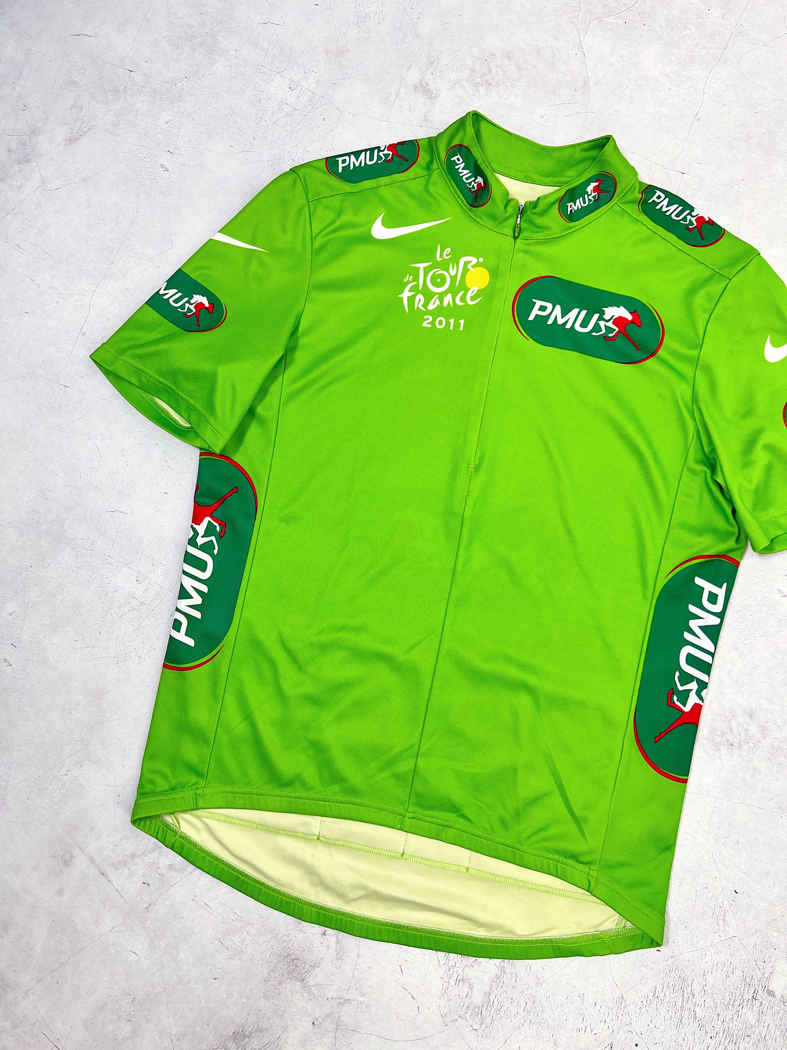 Nike × Sports Specialties Nike Tour de France 2011 Cycling Jersey PMU 1/4 zip Size US M / EU 48-50 / 2 - 2 Thumbnail
