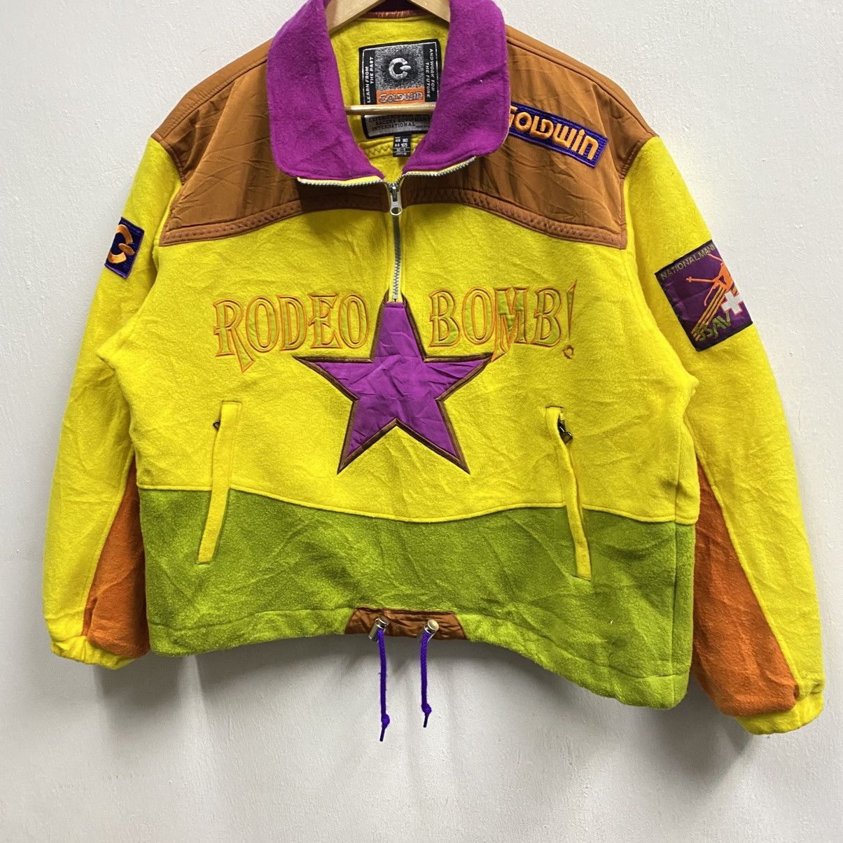 Goldwin Vintage Goldwin Rodeo Bomb! Multi Colour Fleece Ski Jackets Size US M / EU 48-50 / 2 - 4 Thumbnail